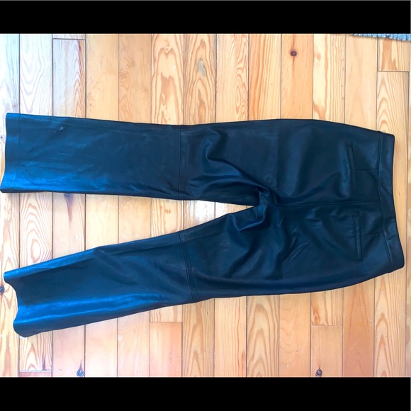 Urban Outfitters - black faux leather flare pants - Picture 3 of 3